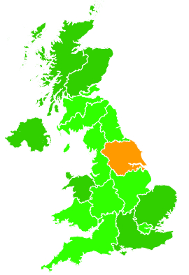 Click on a region for air pollution levels for 15/09/1992