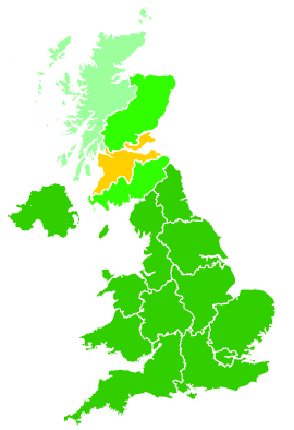 Click on a region for air pollution levels for 15/10/2001