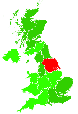 Click on a region for air pollution levels for 15/10/2003