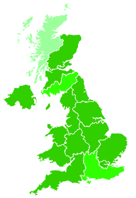 Click on a region for air pollution levels for 15/10/2004
