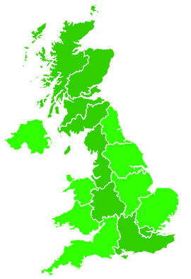 Click on a region for air pollution levels for 15/10/2011