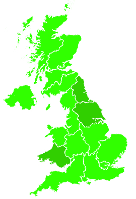 Click on a region for air pollution levels for 15/11/2019