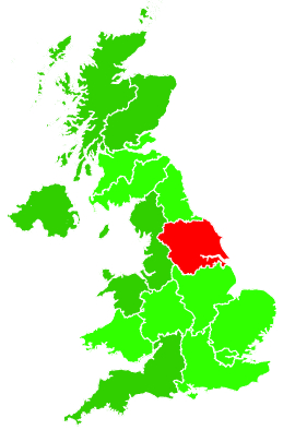Click on a region for air pollution levels for 15/12/1992