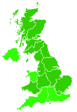 Click on a region for air pollution levels for 15/12/1995