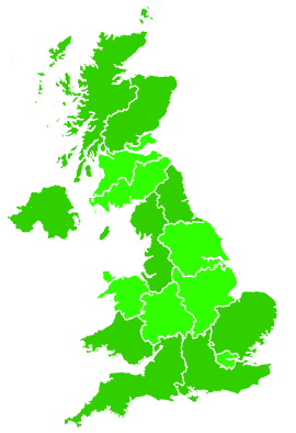 Click on a region for air pollution levels for 15/12/2003