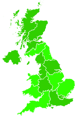 Click on a region for air pollution levels for 15/12/2008