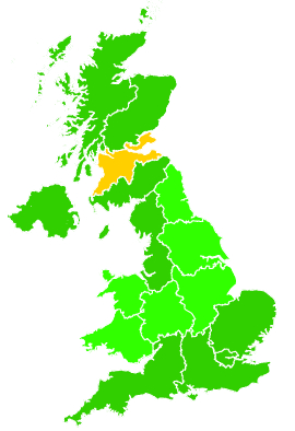 Click on a region for air pollution levels for 15/12/2009