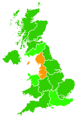 Click on a region for air pollution levels for 15/12/2022