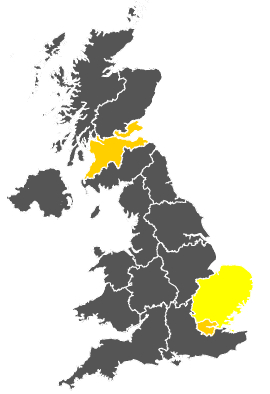 Click on a region for air pollution levels for 16/01/1978
