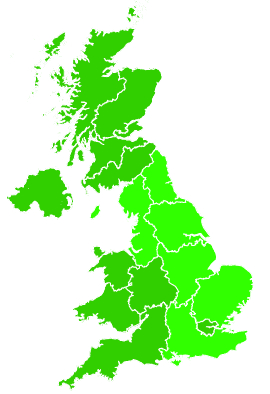 Click on a region for air pollution levels for 16/01/2009