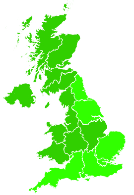 Click on a region for air pollution levels for 16/01/2022