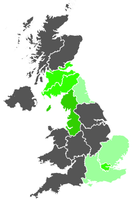 Click on a region for air pollution levels for 16/02/1987