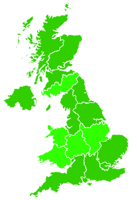 Click on a region for air pollution levels for 16/02/2003