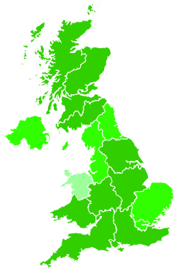 Click on a region for air pollution levels for 16/02/2023