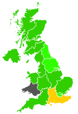 Click on a region for air pollution levels for 16/03/1990