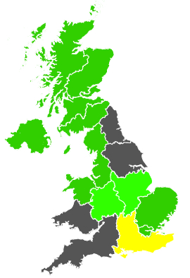 Click on a region for air pollution levels for 16/04/1987
