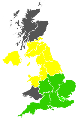 Click on a region for air pollution levels for 16/04/1989