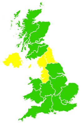 Click on a region for air pollution levels for 16/04/2001