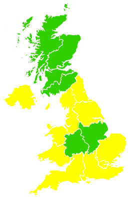 Click on a region for air pollution levels for 16/04/2002