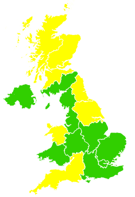 Click on a region for air pollution levels for 16/04/2018