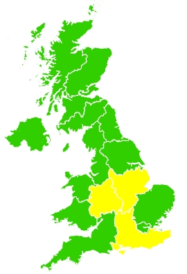 Click on a region for air pollution levels for 16/04/2022