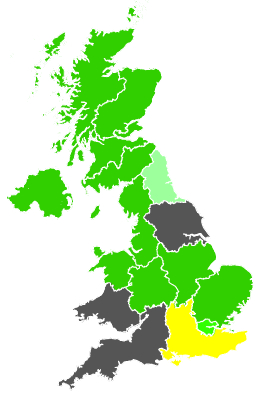 Click on a region for air pollution levels for 16/05/1987
