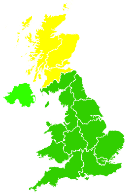 Click on a region for air pollution levels for 16/05/2006