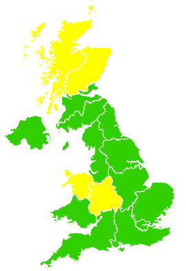 Click on a region for air pollution levels for 16/05/2016