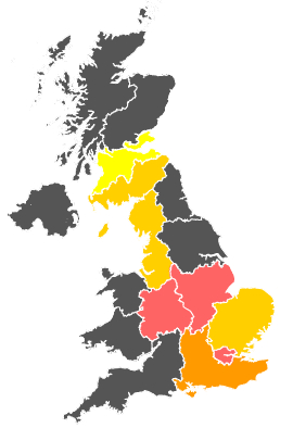 Click on a region for air pollution levels for 16/06/1986