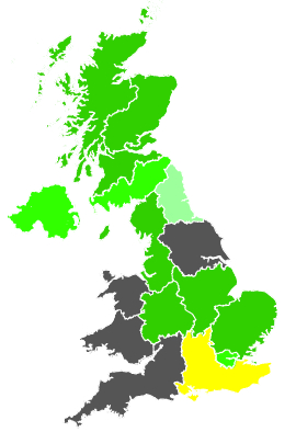 Click on a region for air pollution levels for 16/06/1987