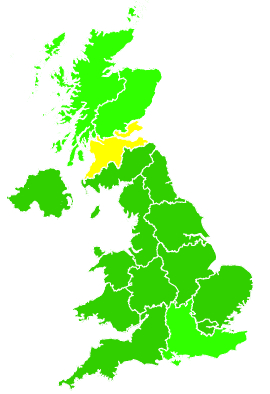 Click on a region for air pollution levels for 16/06/2014