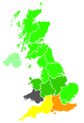 Click on a region for air pollution levels for 16/07/1989