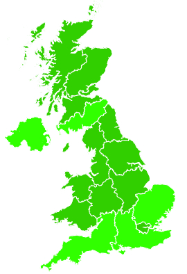 Click on a region for air pollution levels for 16/07/2004