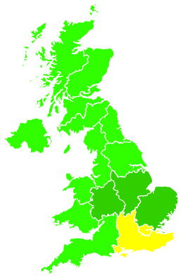 Click on a region for air pollution levels for 16/07/2014