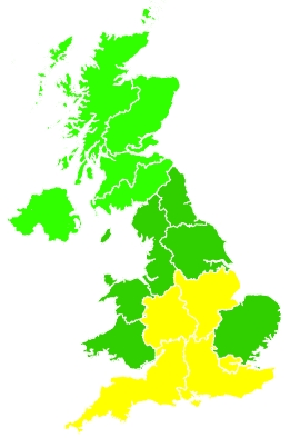 Click on a region for air pollution levels for 16/07/2022
