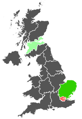 Click on a region for air pollution levels for 16/08/1977
