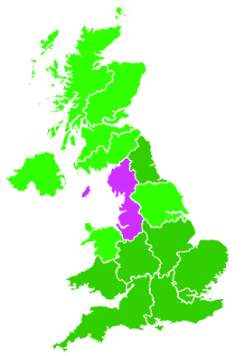 Click on a region for air pollution levels for 16/08/2000
