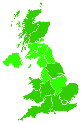 Click on a region for air pollution levels for 16/09/2022