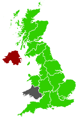Click on a region for air pollution levels for 16/10/1990