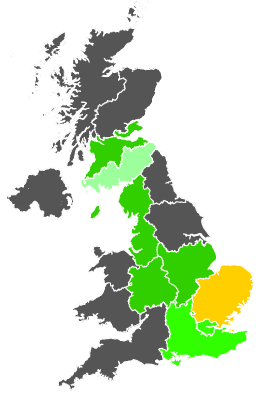 Click on a region for air pollution levels for 16/11/1986