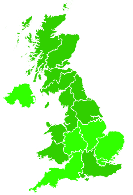 Click on a region for air pollution levels for 16/11/1994