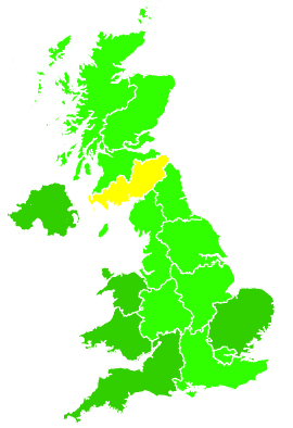 Click on a region for air pollution levels for 16/11/2023