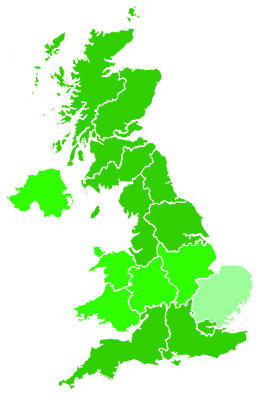 Click on a region for air pollution levels for 16/12/1995
