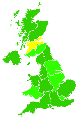 Click on a region for air pollution levels for 16/12/2011