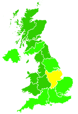 Click on a region for air pollution levels for 16/12/2021