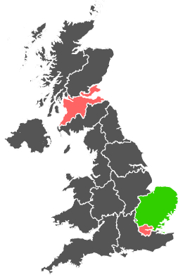 Click on a region for air pollution levels for 17/01/1978