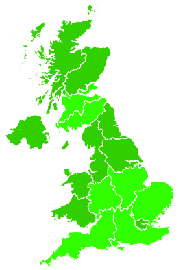 Click on a region for air pollution levels for 17/01/2000
