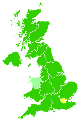 Click on a region for air pollution levels for 17/01/2008