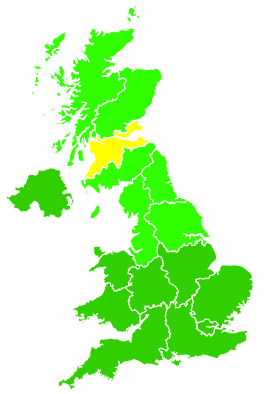 Click on a region for air pollution levels for 17/01/2014