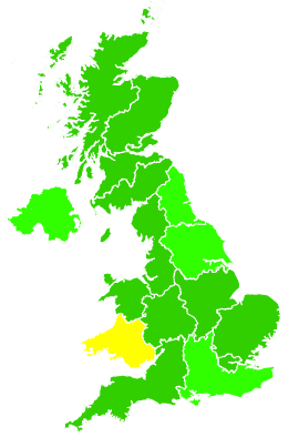 Click on a region for air pollution levels for 17/02/2017